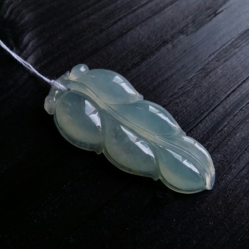 JK516 冰綠百葉吊墜