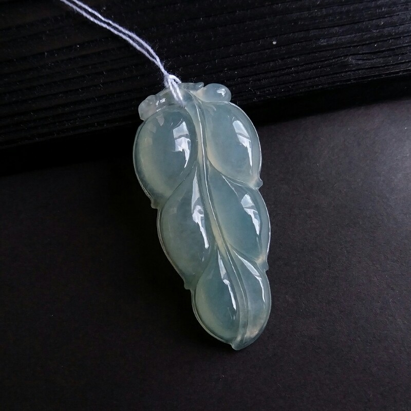 JK516 冰綠百葉吊墜