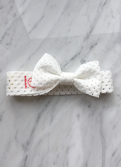 [現貨] TakkoBebe白色洞洞髮帶