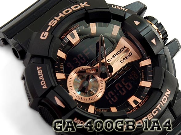 Buy Casio G Shock GA 400GB 1A4 Black x Rose Gold Watch