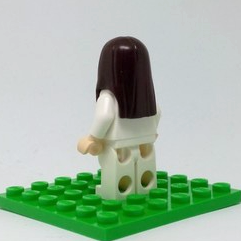 17346 Hair Female Long Straight with Bangs (Rubber)