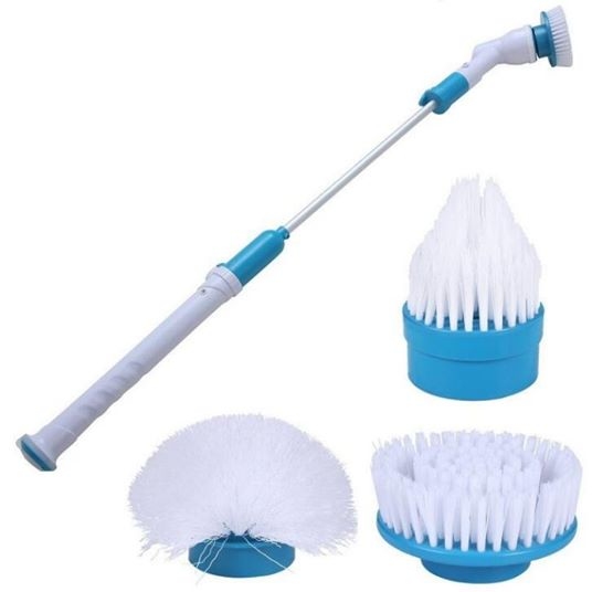 無線電動防水旋轉長柄清潔刷套裝