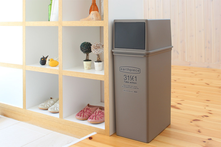 Japan Like-it earthpiece front opening stackable trash can 25L-four colors  available - Shop this-this Trash Cans - Pinkoi