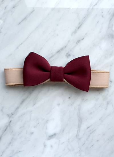 [現貨] TakkoBebe寶寶髮帶(酒紅+膚色)