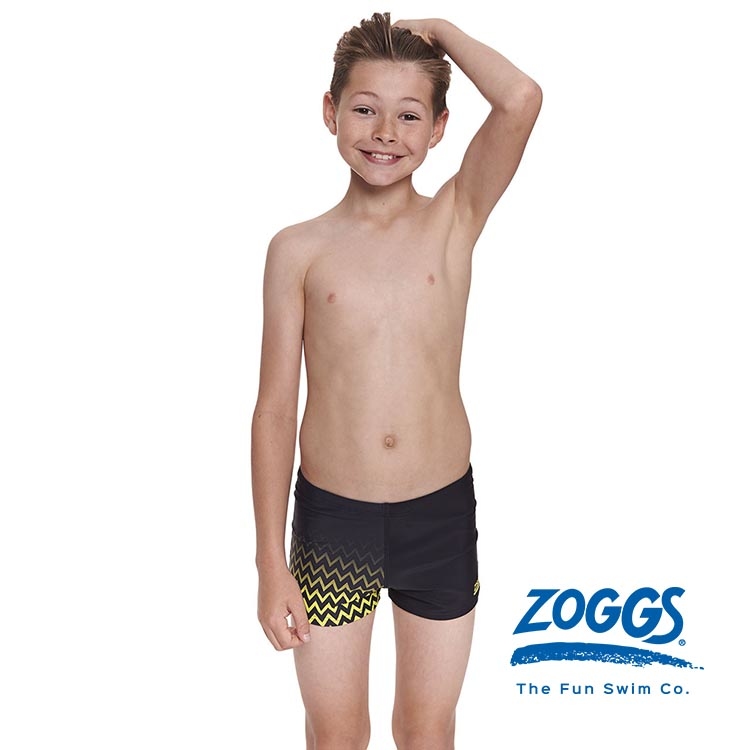 ZOGGS 青少年《漸層波浪黃》四角泳褲