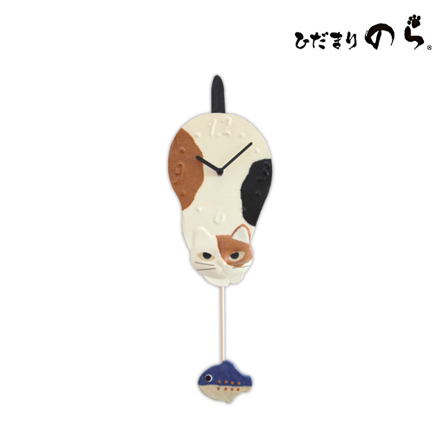 paper cat 和紙釣魚貓時鐘