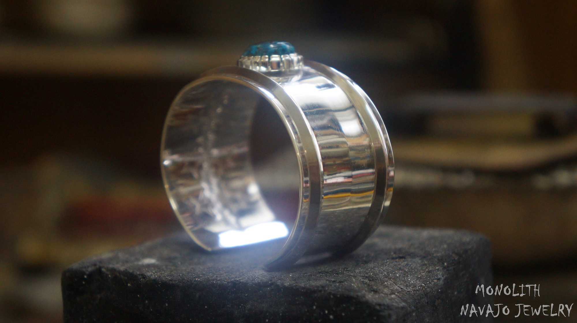 Ithaca Peak 鏡面綠松石【手環】