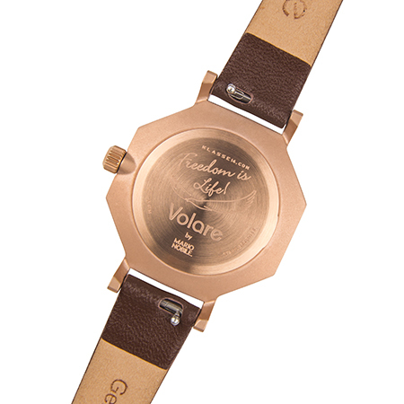 OKTO Rose Gold / Brown Leather Strap