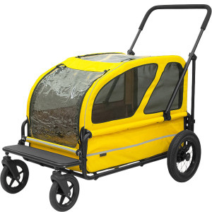 日本AirBuggy Carriage 大型犬 高級寵物手推車  (載重55kg) 黃色