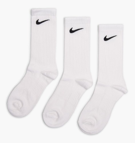 Nike 3 Pack Socks White