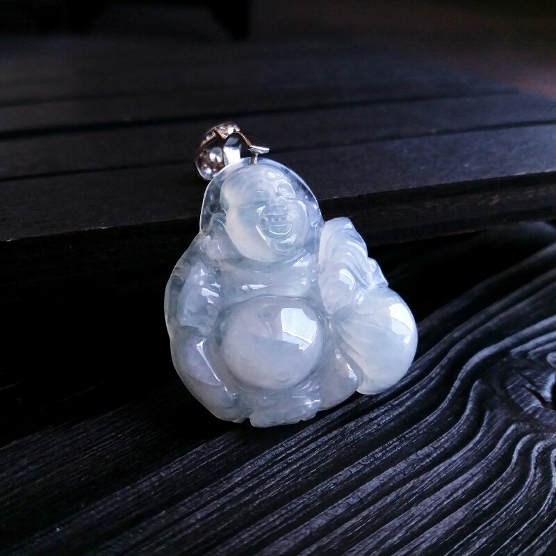 冰種布袋笑彿, 天然翡翠A玉, 緬甸玉, Jade, Jadeite
