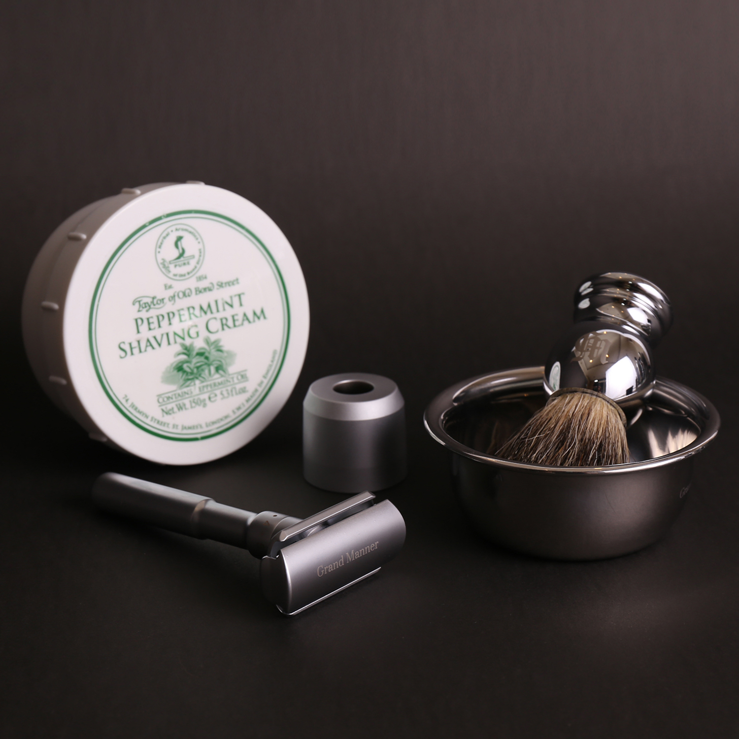 六段可調式 復古雙面安全手動刮鬍刀 6件超值組（銀 / 傳統老式雙刃刮鬍刀片）