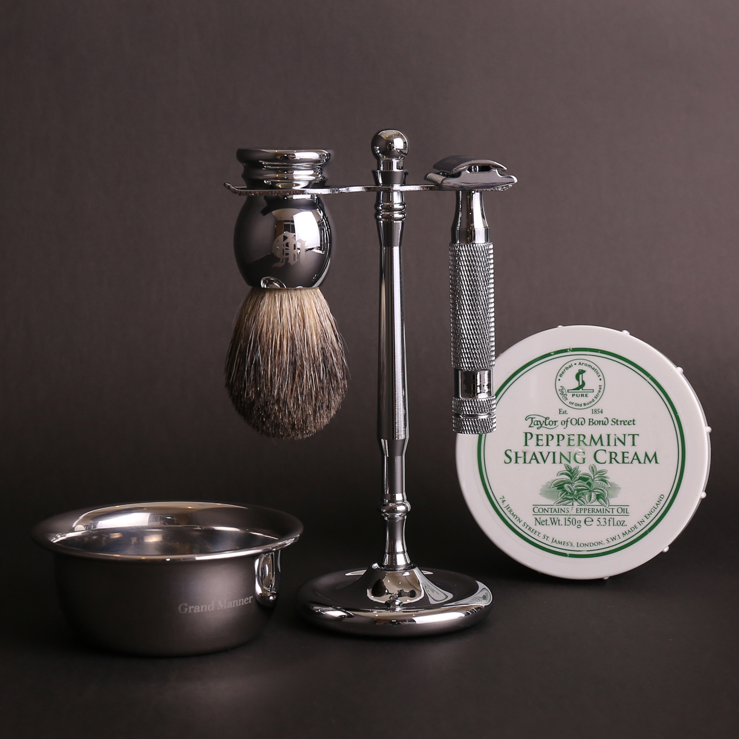 ★ 65折 ★ 特務系列 復古雙面安全手動刮鬍刀 6件超值組（銀 / 傳統老式雙刃刮鬍刀片）