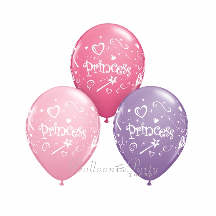 12吋princess印花乳膠氣球