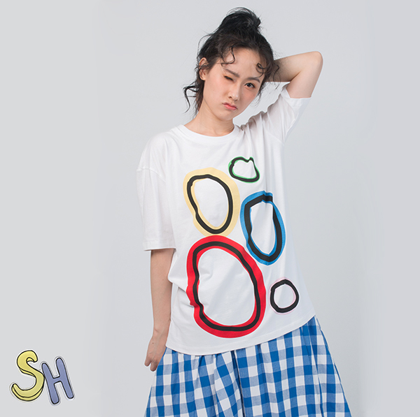 【SH】塗鴉圈圈短袖T恤