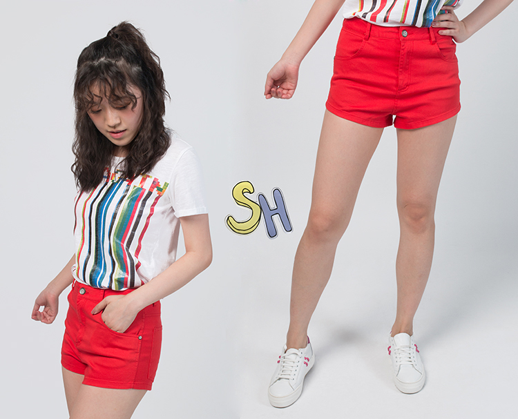 【SH】高腰翹麗小短褲
