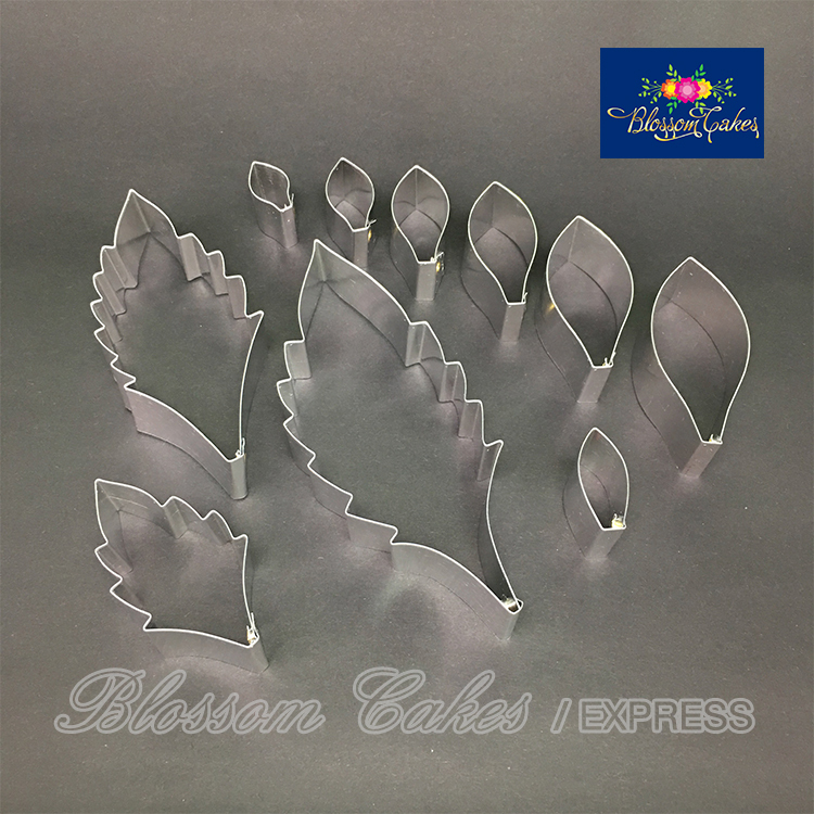 Dahlia Petal & Leaf Cutters, Set of 10