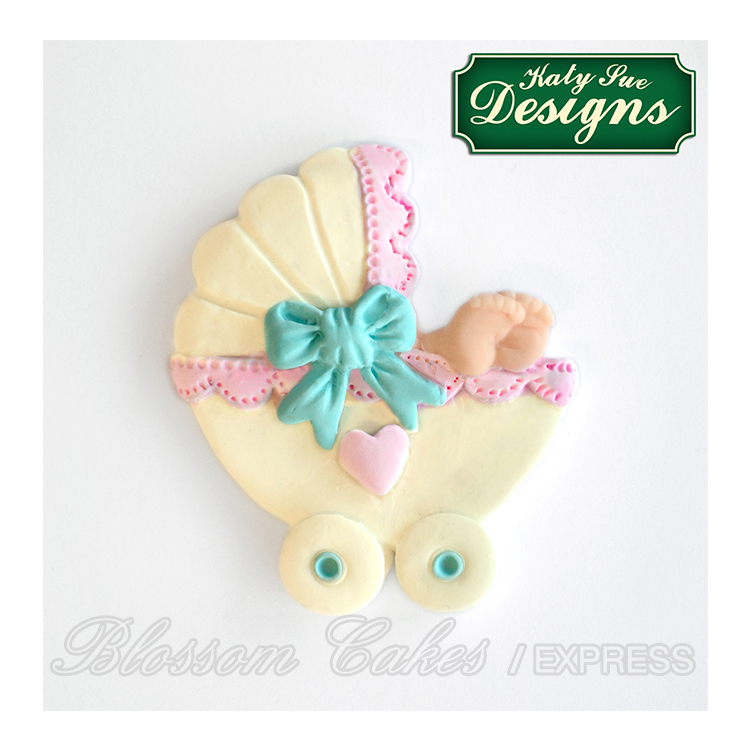 Katy Sue Sugar Buttons - Pram - Silicone Mould