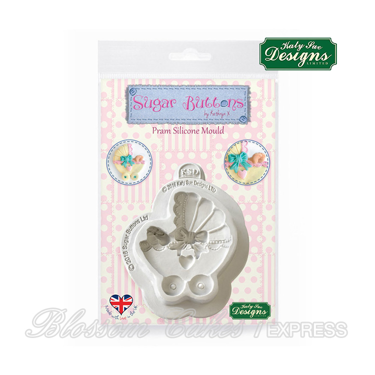 Katy Sue Sugar Buttons - Pram - Silicone Mould