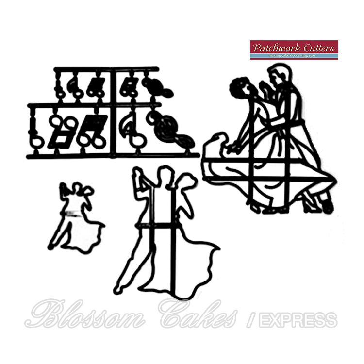 'Dancing Figures' Patchwork Cutters