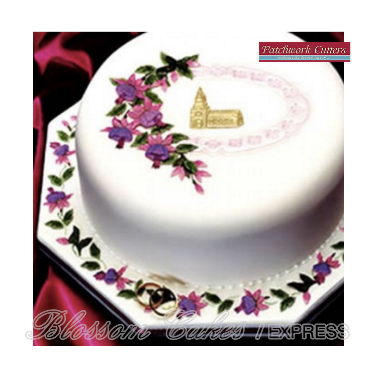 'Floral Lace & Fuchsia' Patchwork Cutters