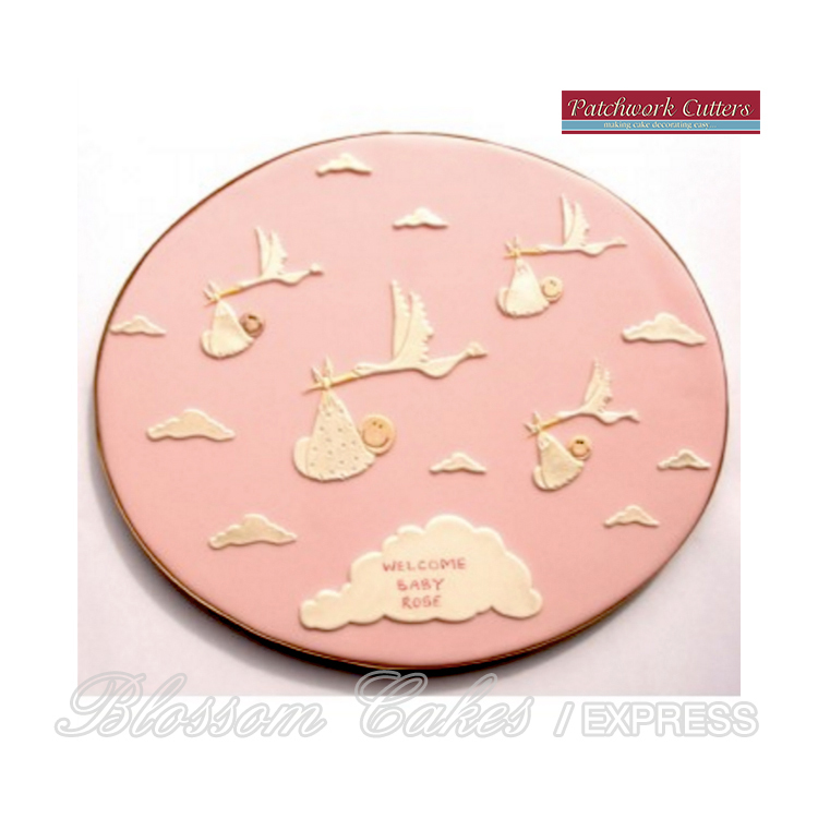 'Storks & Baby' Patchwork Cutters