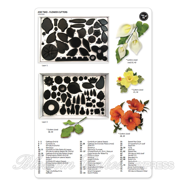JEM 2 Flower Cutters, Set of 75