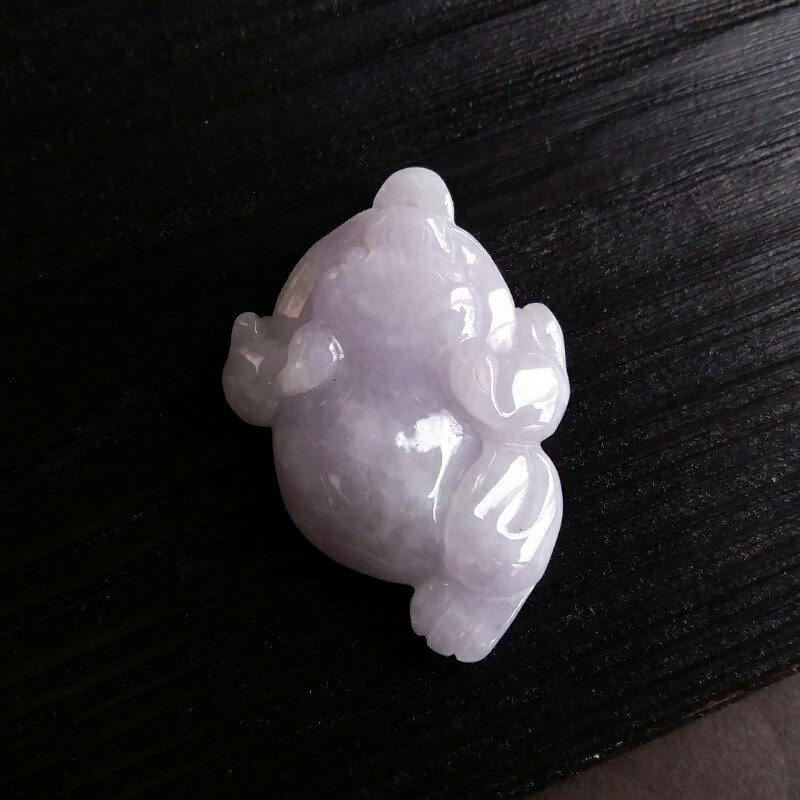 JK621 冰糯淡紫三腳金蟾吊墜