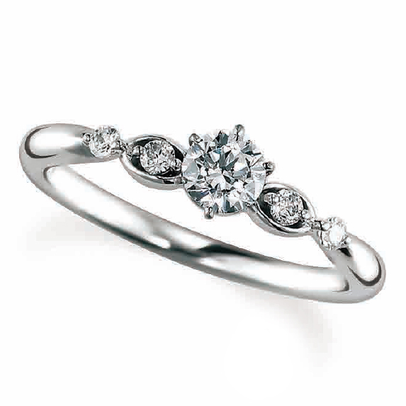 18K白金天然鑽石戒指托(RS15K1051)