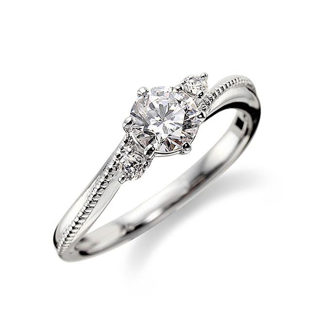 18K白金天然鑽石戒指托