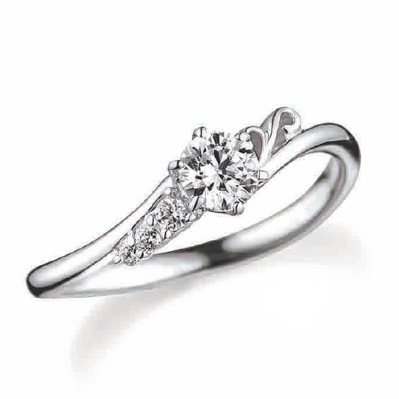 18K白金天然鑽石戒指托