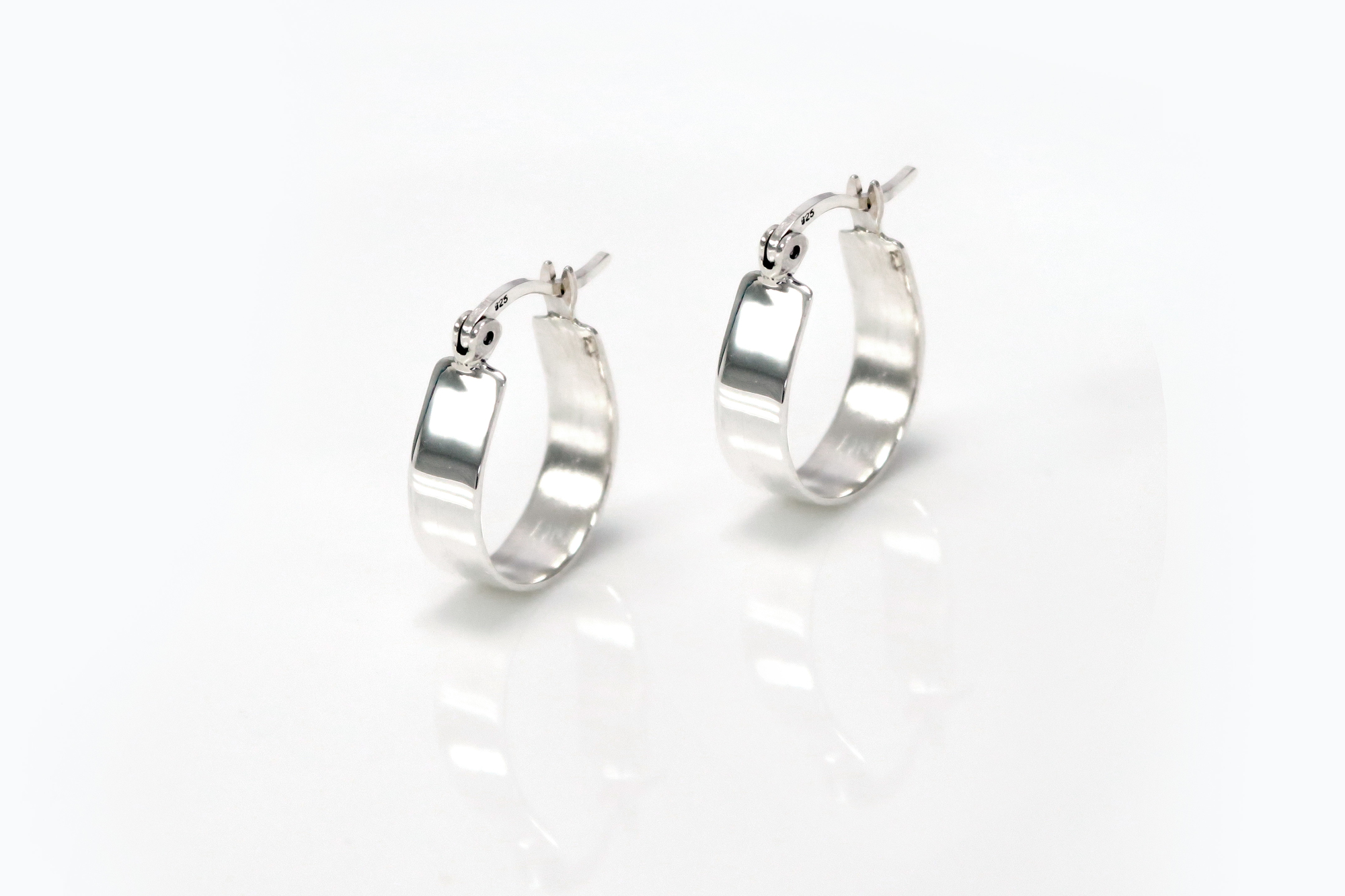 極簡手作 片狀U形 純銀耳環-ART64