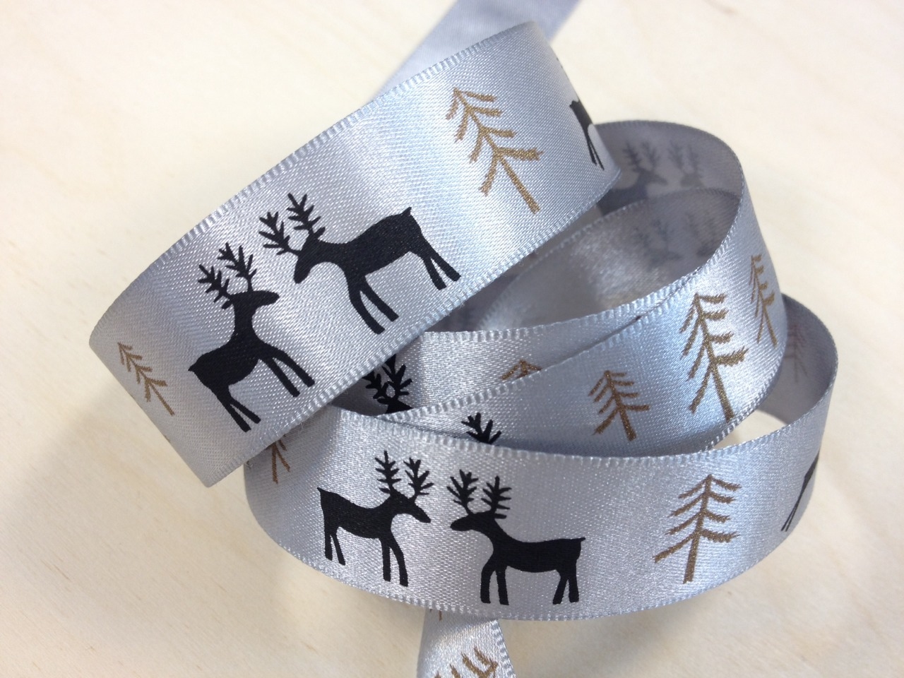 麋鹿雪樹/雙緞面/2款寬度