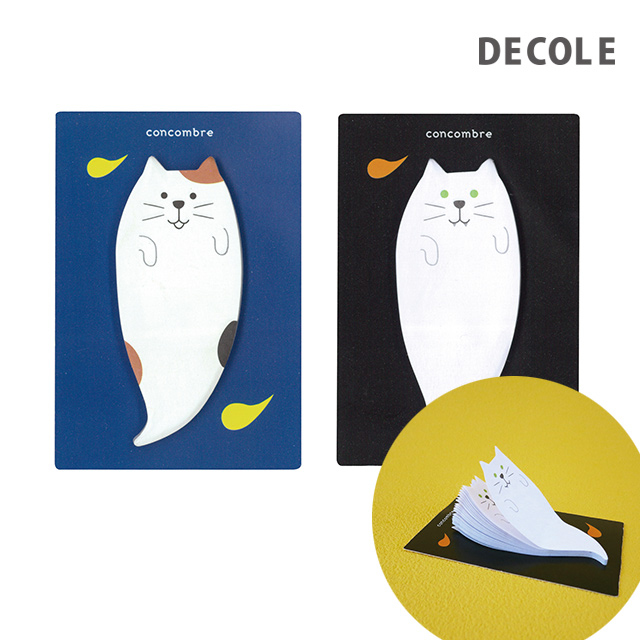 DECOLE 貓幽靈便條