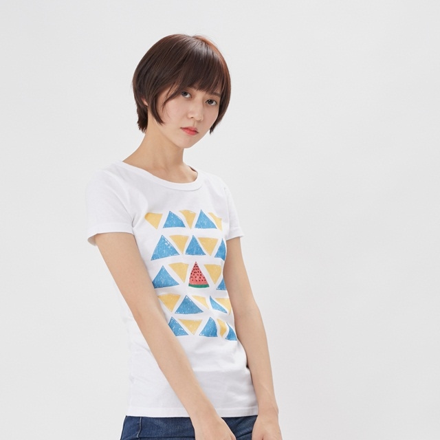 瓦特美人夏日 短袖 蜜桃棉 女T 戀人白