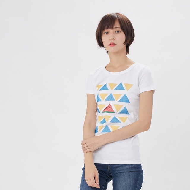 瓦特美人夏日 短袖 蜜桃棉 女T 戀人白