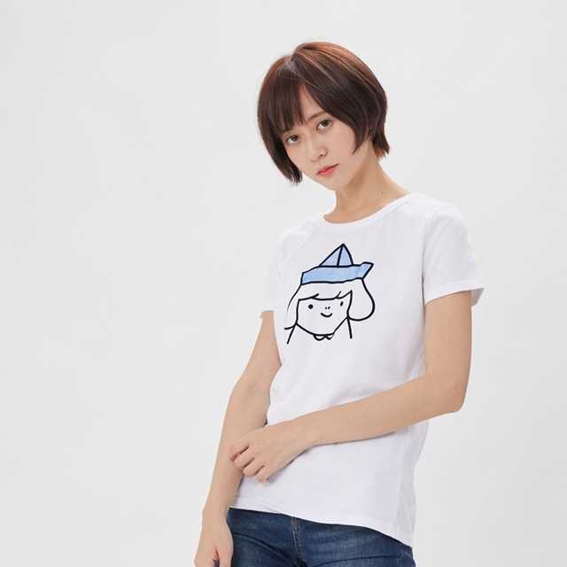 夢想小船 短袖 蜜桃棉 女T 純白