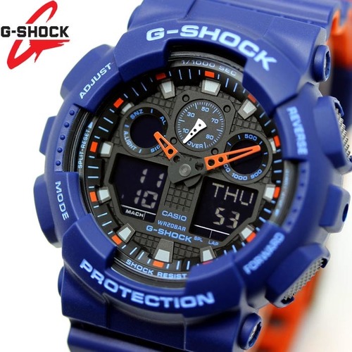 Buy Casio G-Shock GA-100L-2A Blue x Orange Men's Watch