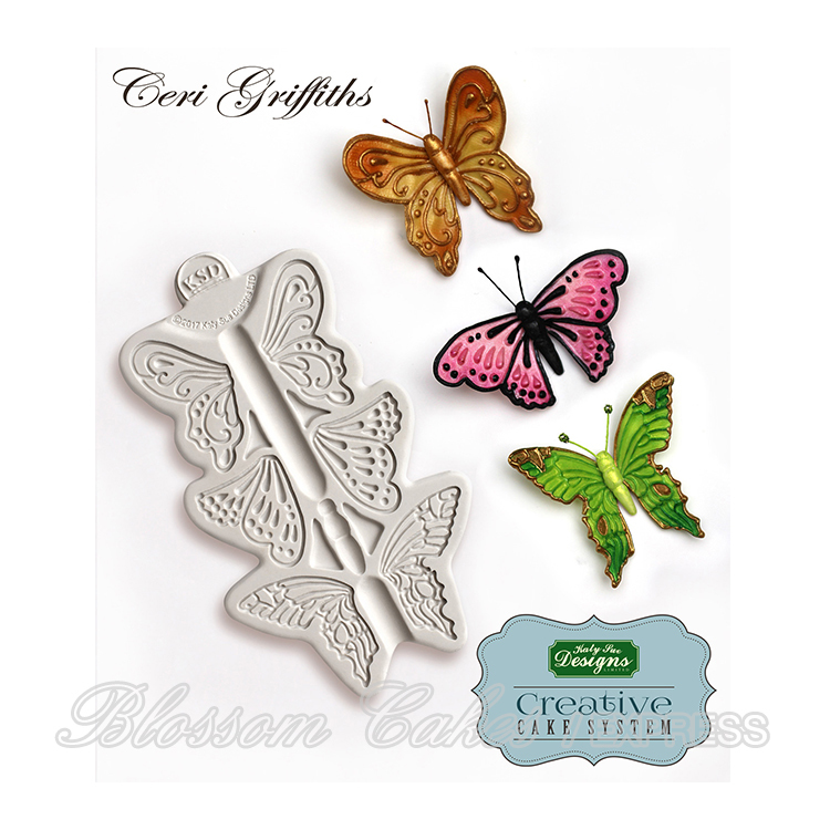 Katy Sue Creative Cake System - Butterfly Trio - Silicone Mould