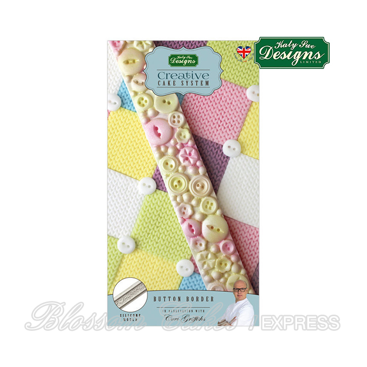 Katy Sue Creative Cake System - Button Border - Silicone Mould