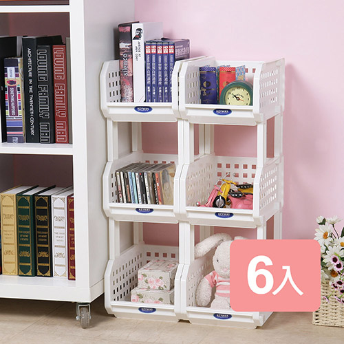 《真心良品》箱根淺型隙縫收納置物架6入組