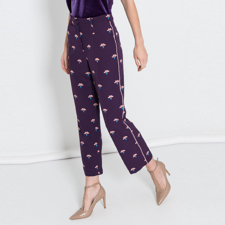 【Silvian Heach】花朵紋章直筒褲