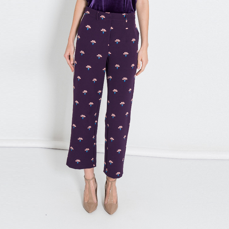 【Silvian Heach】花朵紋章直筒褲