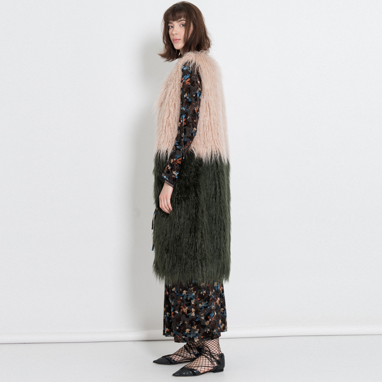 【Silvian Heach】毛毛長版背心