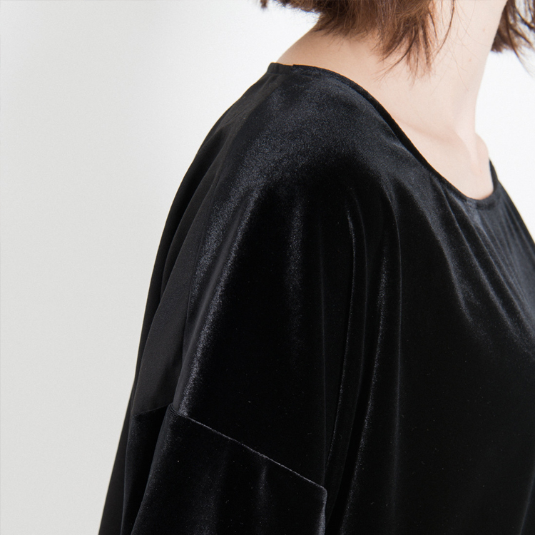 【Silvian Heach】絨布短版短袖上衣