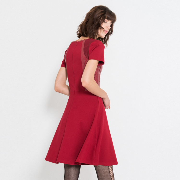 【Silvian Heach】斜邊拼接短洋裝