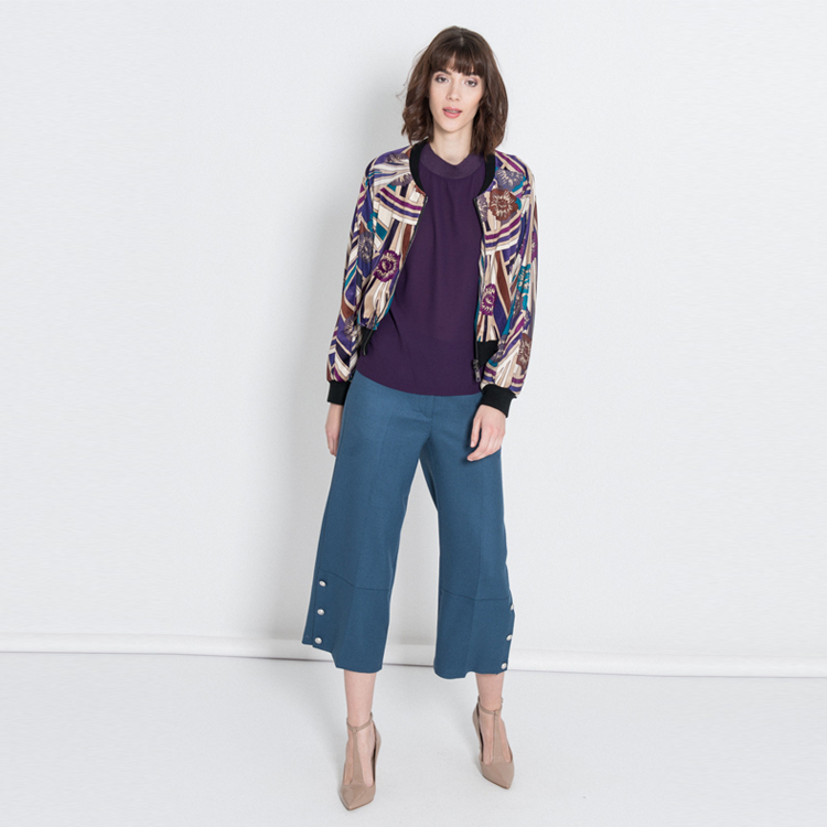 【Silvian Heach】古典對稱花版運動外套