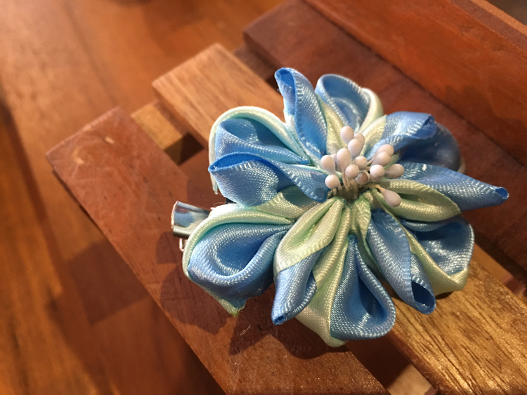 Kanzashi 雙色拼接 髮夾