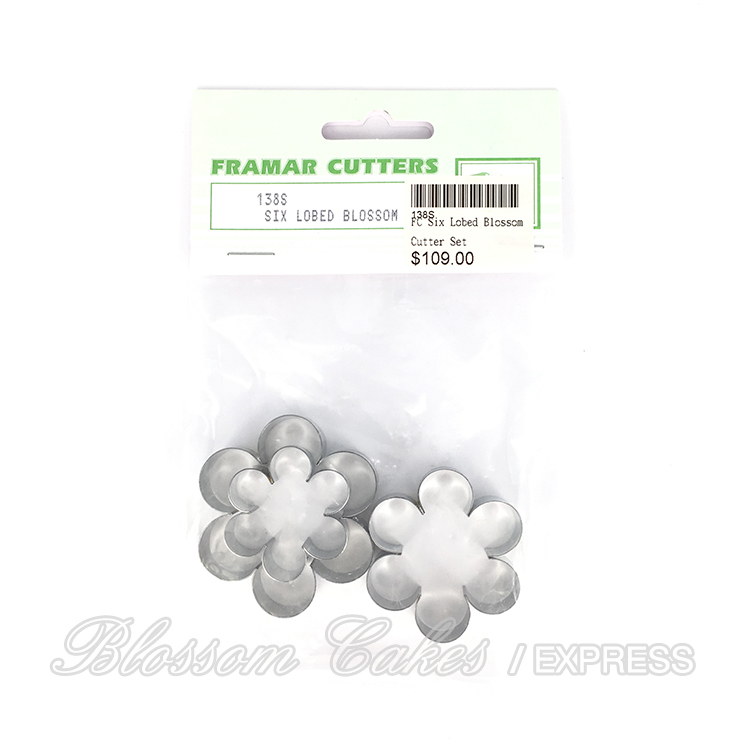 Framar Cutters - 138S Six Lobed Blossom Cutter Set - L