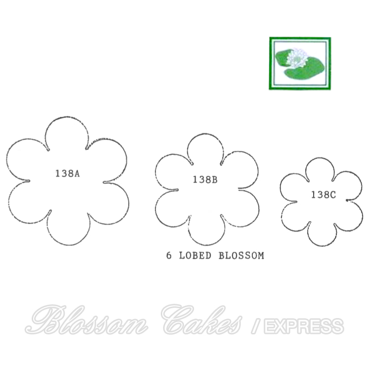 Framar Cutters - 138S Six Lobed Blossom Cutter Set - L